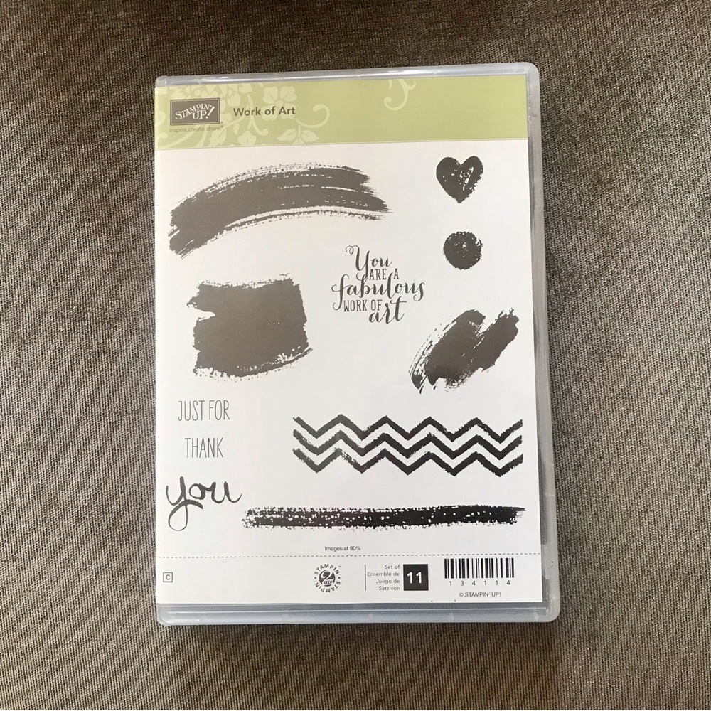 Stampin’ Up! A Work of Art 11 piece rubber stamp set.